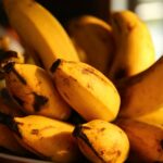 selective focus photography of ripped bananas